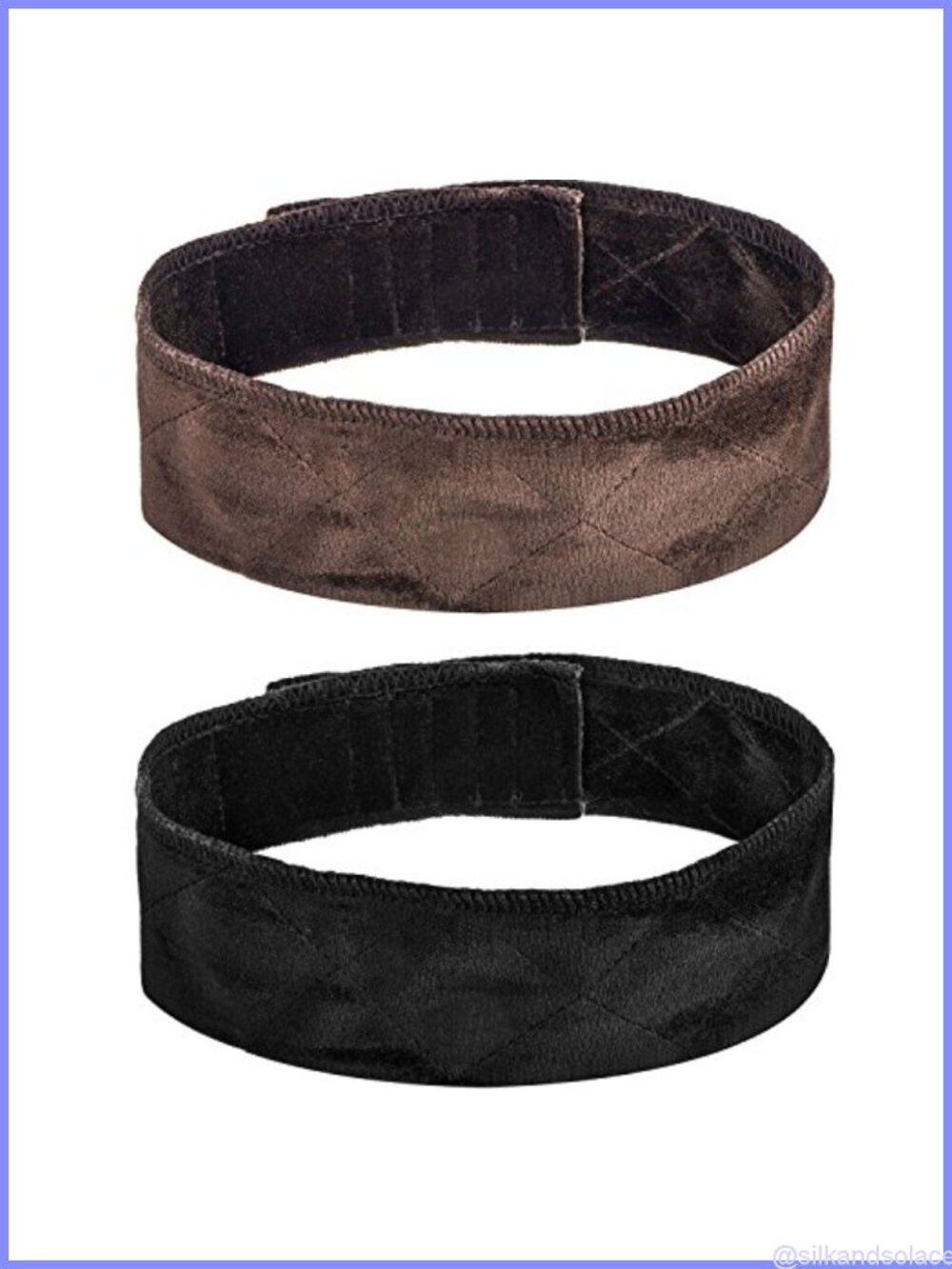 2 Pack Velvet Wig Grip Headband Adjustable Fastener Hair Accessory